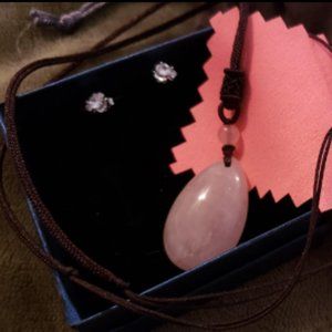 Healing Stone Gemstone Drop Pendant Necklace